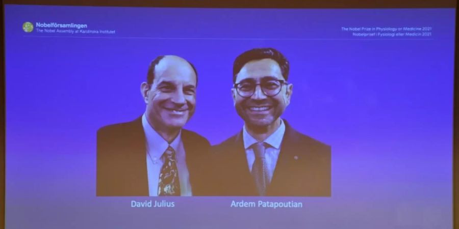 Preisträger David Julius (l.) und Ardem Patapoutian