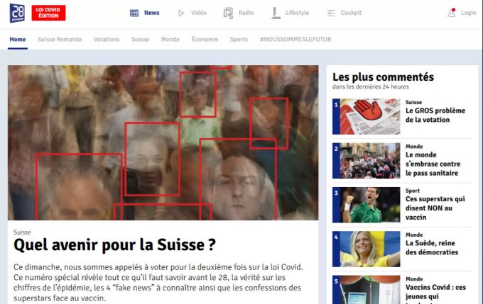 Die Massnahmen-Gegner kopieren sogar die Webseite von «20 minutes» täuschend echt. 28novembre