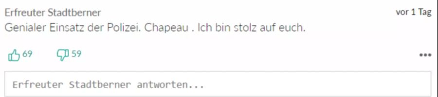 «Genialer Einsatz», findet jemand anderes.