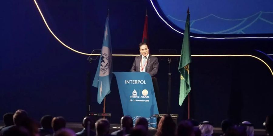 Interpol-Präsident Kim bei der Generalversammlung 2018