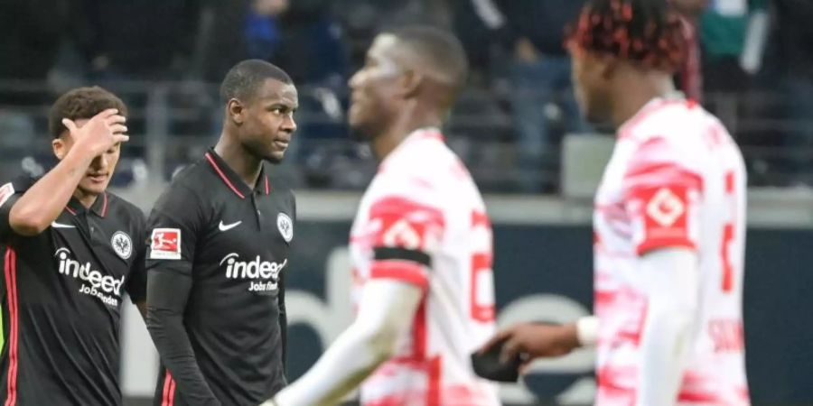 Für RB Leipzig fühlte sich der Punkt in Frankfurt wie eine Niederlage an. Foto: Sebastian Gollnow/dpa