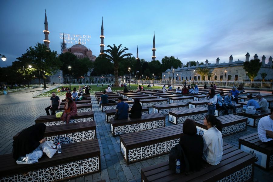 Istanbul Moschee Ramadan Menschen