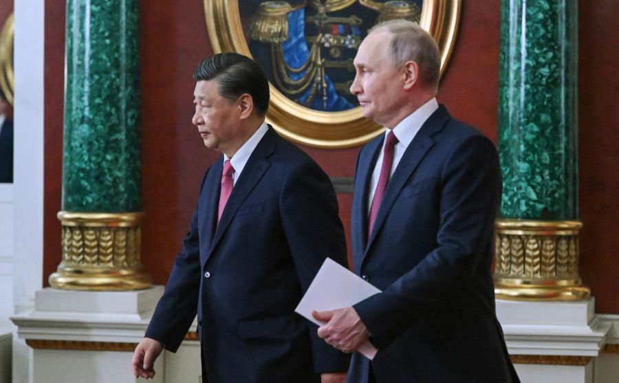 Putin mit China-Staatschef Xi Jinping bei den Gesprächen im März 2023.