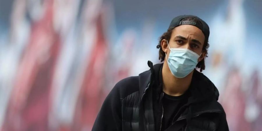 Rechnet mit einem Verbleib von Trainer Nagelsmann beim RB Leipzig: Stürmer Yussuf Poulsen. Foto: Jan Woitas/dpa-Zentralbild/dpa