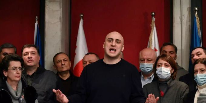 Melia vergangene Woche in der Parteizentrale. Nika Melia