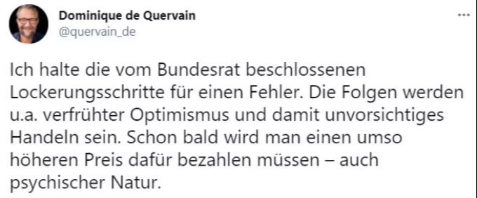 Stressforscher Dominique de Quervain spricht über die Folgen der Lockerungsschritte: «Verfrühter Optimismus und damit unvorsichtiges Handeln.» Coronavirus Schweiz