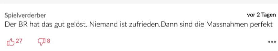 Spielverderber meint, der Bundesrat habe das gut gelöst, weil niemand zufrieden ist.