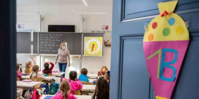 Erste Klasse einer Grundschule in Dresden Erste Klasse einer Grundschule in Dresden