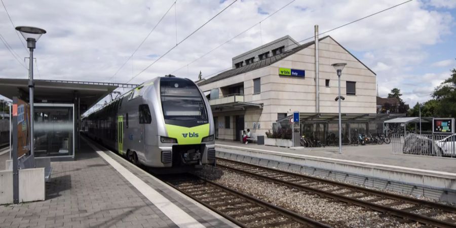 Der Bahnhof in Belp.