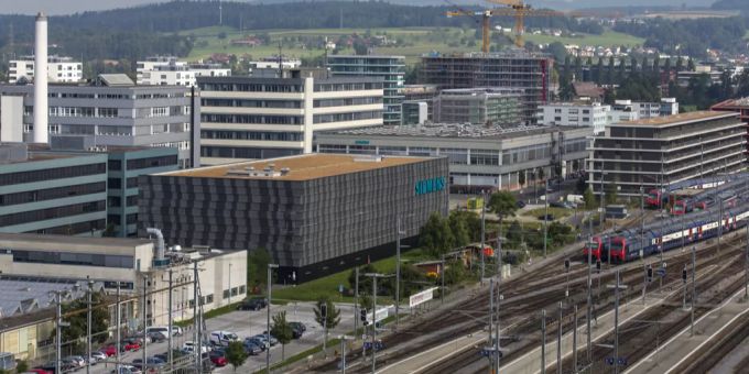 Das Siemens-Gebäude in Zug. Siemens Zug