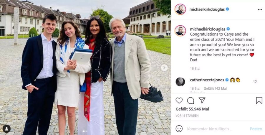 Michael Douglas entzückt seine Fans mit diesem süssen Familien-Schnappschuss.