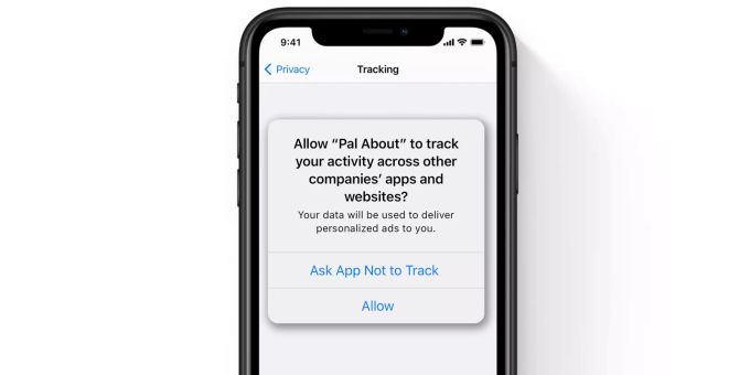 Ein solches Pop-up ermöglicht es in iOS 14.5 das Tracking von Nutzerdaten einzuschränken. Apple iOS 14.5 Pop-up