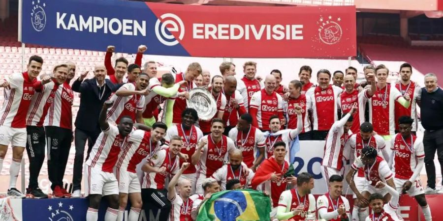 Ajax Amsterdam hat sich einen besonderen Dank an seine Fans ausgedacht. Foto: Maurice Van Steen/ANP/dpa