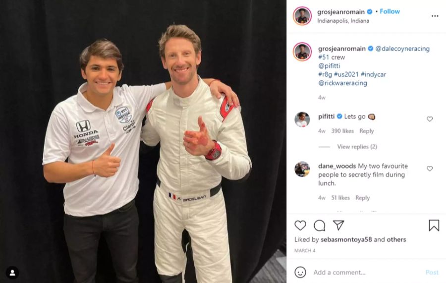 Romain Grosjean Pietro Fittipaldi