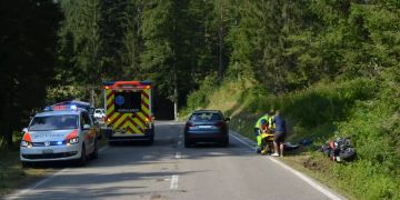 Selbstunfall mit einem Motorrad
