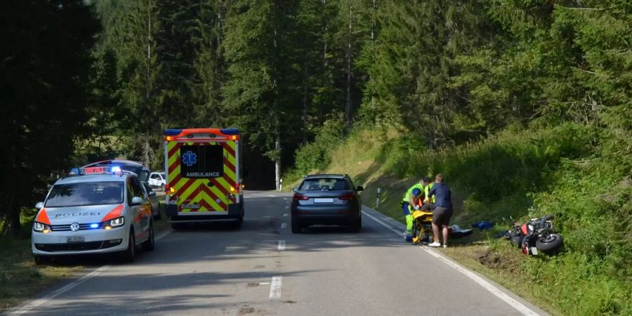 Selbstunfall mit einem Motorrad