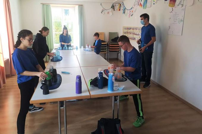 Einmal monatlich trifft sich die Gruppe zum Training in Othmarsingen. FreeStacks Othmarsingen Becherstapeln