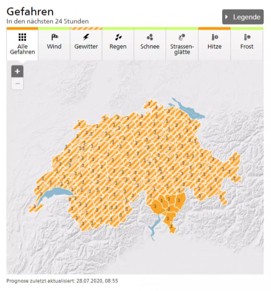 warnung gewitter