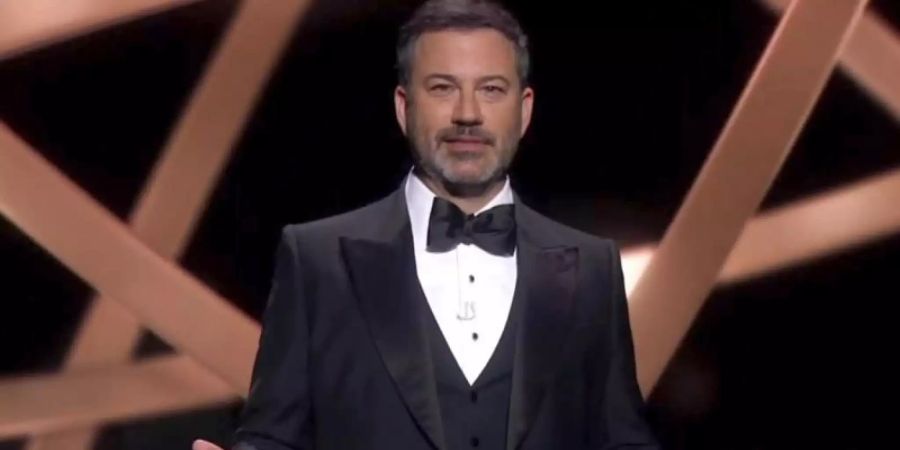 Corona-Version: Der Moderator der Emmy Awards, Jimmy Kimmel, begrüsst die Stars aus dem letzten Jahr. Foto: Uncredited/The TV Academy and ABC Entertainment/AP/dpa