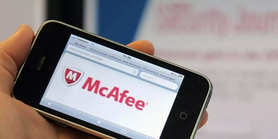 Die IT-Sicherheitsfirma McAfee hat bei ihrer Rückkehr an die Börse knapp 620 Millionen Dollar von Investoren eingesammelt. Weitere 120 Millionen Dollar nahmen McAfee-Aktionäre durch den Verkauf von Anteilen ein. Foto: picture alliance / Britta Pedersen/dpa