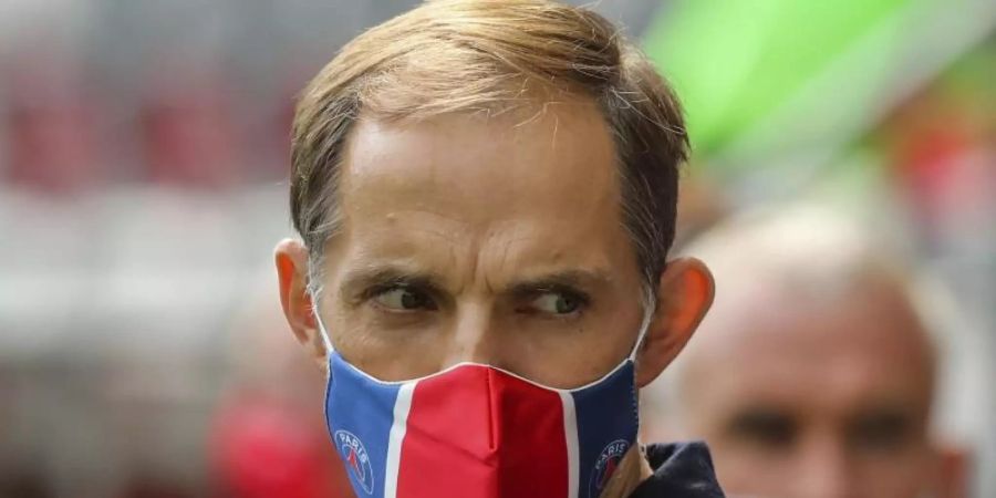 Noch ist Thomas Tuchel der Cheftrainer von Paris Saint-Germain. Foto: Daniel Cole/AP/dpa