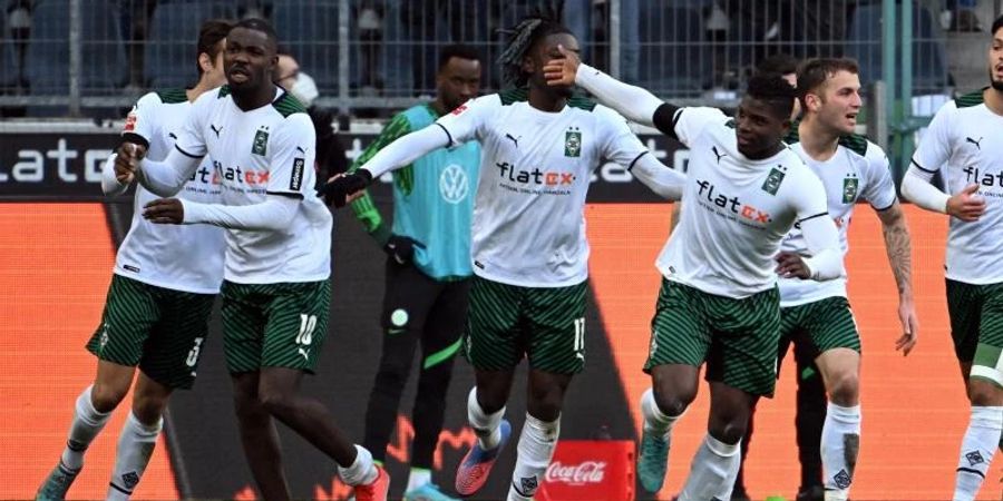 Mönchengladbach kam gegen Wolfsburg nach einem 0:2-Rückstand noch zurück. Foto: Federico Gambarini/dpa