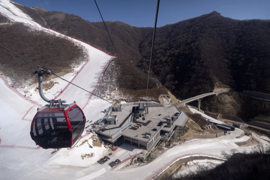 In Yanqing, wo die Skirennen stattfinden, gibt es während dem ganzen Jahr kaum Niederschlag