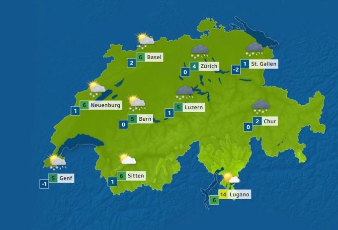 So wird das Wetter heute Montag (31. Januar 2022). Wetter