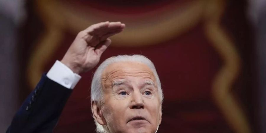 US-Präsident Joe Biden macht seinen Vorgänger für den Sturm aufs Kapitol verantwortlich. Foto: Drew Angerer/Pool Getty Images North America/AP/dpa