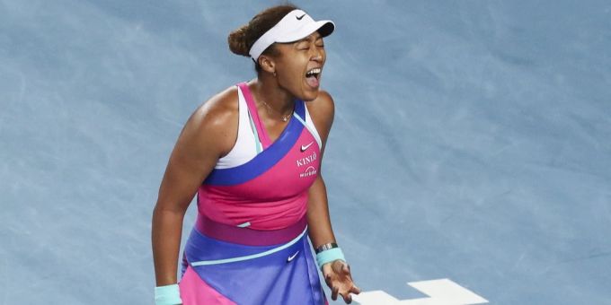 Naomi Osaka ärgert sich über einen verlorenen Punkt. Naomi ?saka