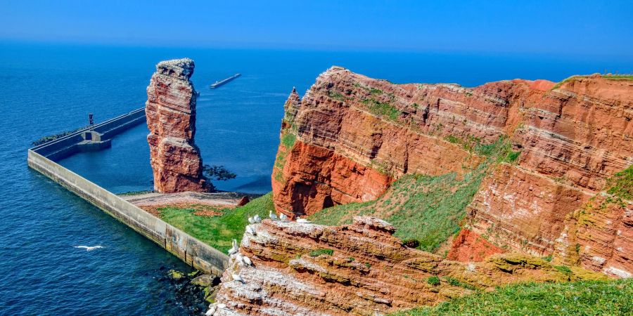 Felsen rot Nordsee Helgoland