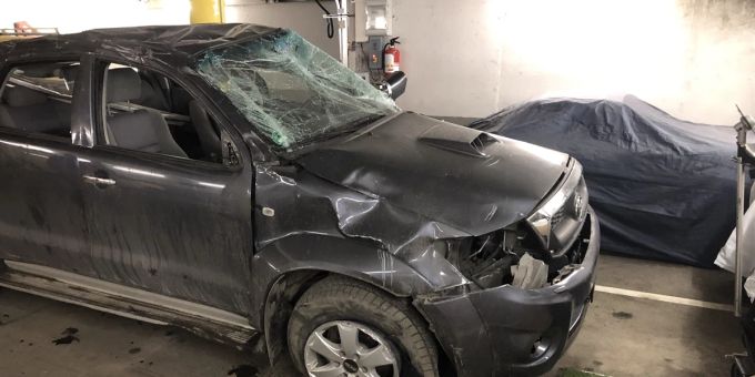 Ftan GR: Mit total beschädigtem Auto mehrere Kilometer gefahren. Ftan GR