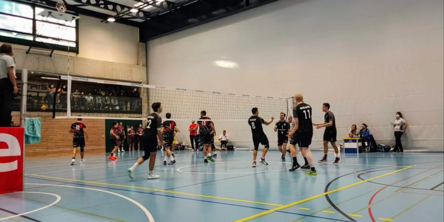 Die Herren 1 des VBC Kanti Baden in ihrem Element. - Baden