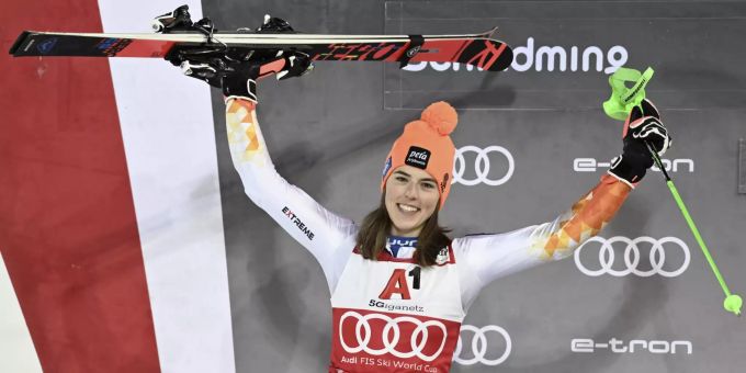 Die Slowakin Petra Vlhová wird in Schladming Zweite. Petra Vlhová