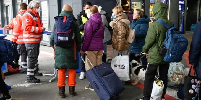 Ukraine-Flüchtlinge in Stuttgart. Ukraine