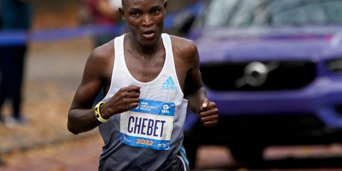 Siegte in New York: Evans Chebet. Siegte in New York: Evans Chebet.