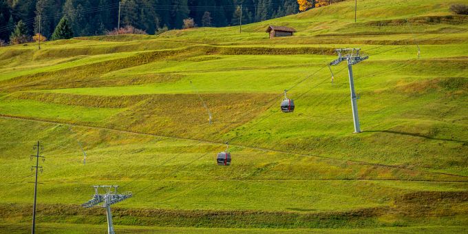 Savognin Bergbahnen im Herbst. - Kanton Graubünden bergbahnen