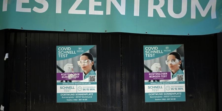Geschlossenes Corona-Testzentrum in Dortmund