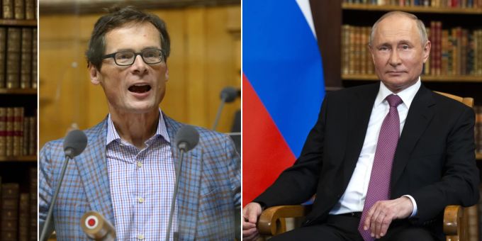 Roger Köppel nimmt den russischen Präsidenten Wladimir Putin in Schutz. Roger Köppel Putin Ukraine