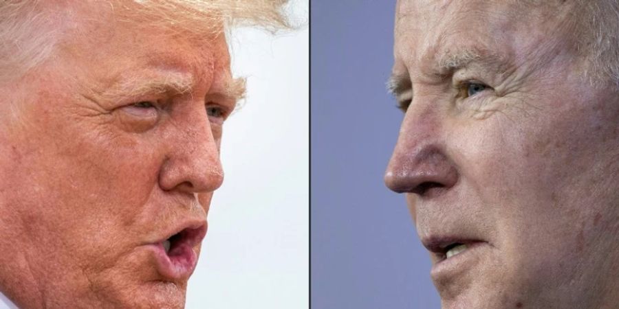 Donald Trump (l.) und Joe Biden