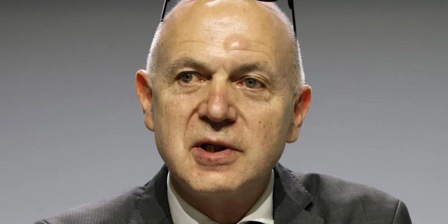 Ist zum neuen DFB-Präsidenten gewählt worden: Bernd Neuendorf. Foto: Ronald Wittek/EPA-Pool/dpa