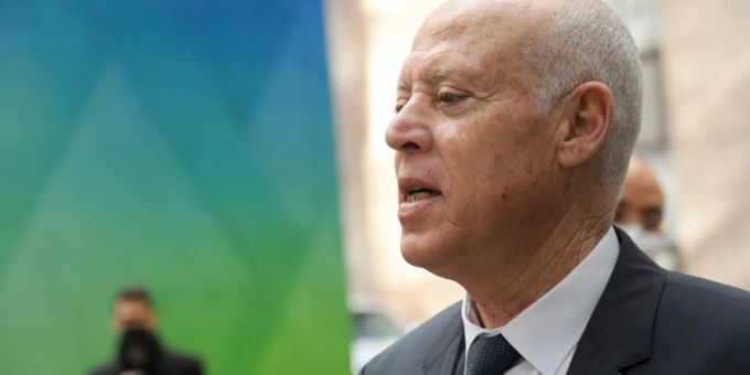 Der tunesische Präsident Kaïs Saïed Der tunesische Präsident Kaïs Saïed