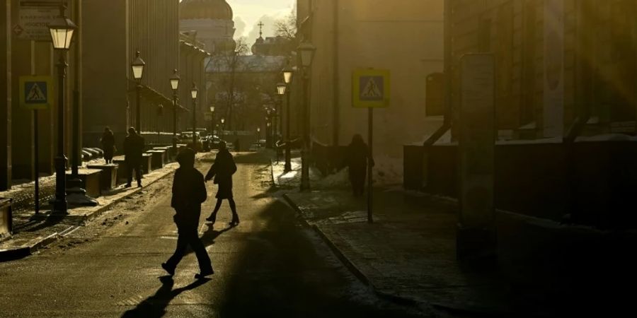 Fussgänger in Moskau