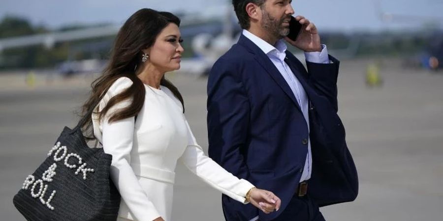 Donald Trump Jr. und seine Partnerin Kimberly Guilfoyle unterstützten Trump im Wahlkampf. Foto: J. Scott Applewhite/AP/dpa