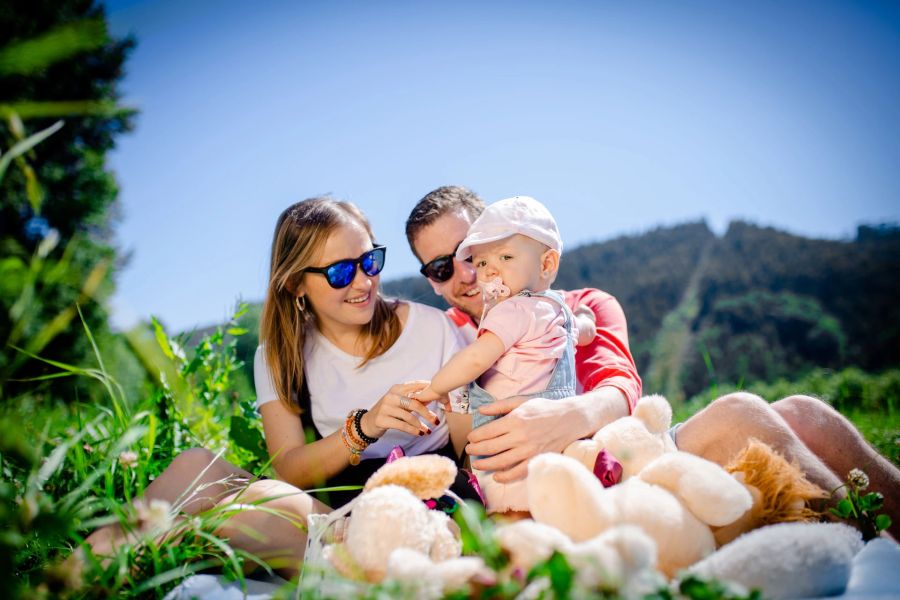 Familie macht Ferien