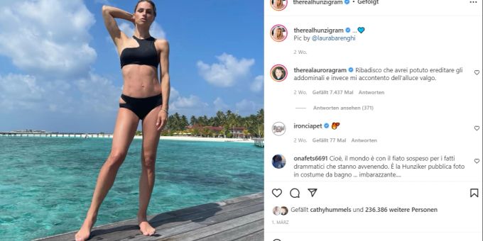 Michelle Hunziker zeigt ihr Sixpack. Michelle Hunziker