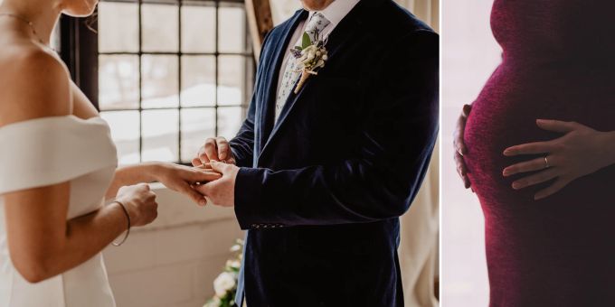 Eine Braut befürchtet, bei ihrer Hochzeit könnte sich alles um ihre schwangere Trauzeugin drehen. (Symbolbild) hochzeit