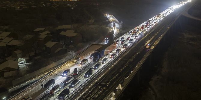 Schneefälle in China