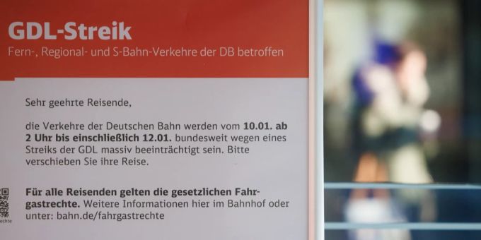 Der GDL-Streik soll bis Freitag andauern. GDL-Streik