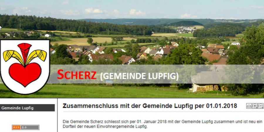 5246 Scherz. Obwohl das 652-Seelen-Dorf Scherz jetzt keine eigene Gemeinde mehr ist, durften die Scherzer ihre Postleitzahl behalten.